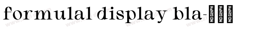 formula1 display bla字体转换